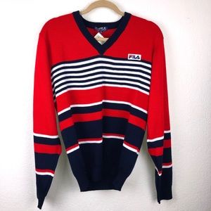 Vintage Fila Red Sweater Sz XL